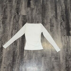 Naked Wardrobe White Long Sleeve Top